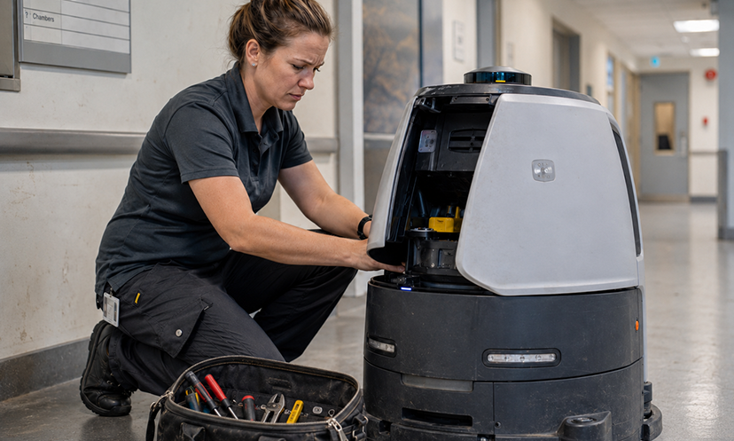 Technikerin Reparatur Roboter Klinikumfeld_web_link